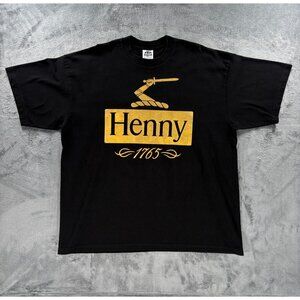 PRO Athletic Henny 1765 Hip Hop Rap T Shirt Men 3XL Black Gold Graphic Y2K VTG